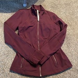 Maroon lululemon track jacket